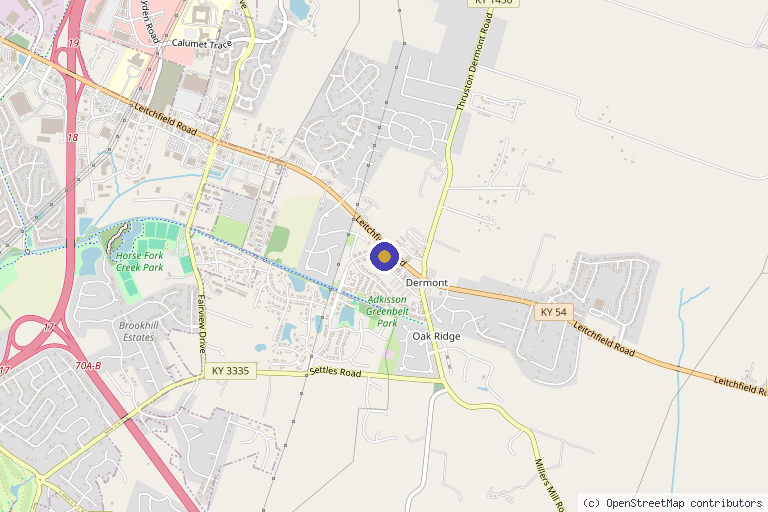 Map showing the location of Integrated Therapy Solutions, PLLC in Owensboro, KY