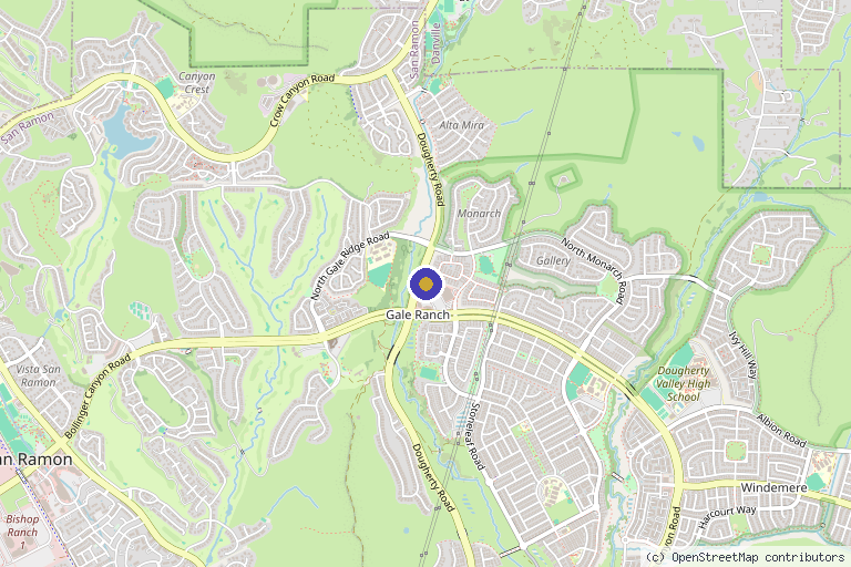 Map showing the location of Prestige Med in San Ramon, CA