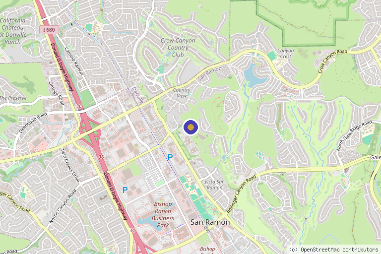 Map showing the location of Medspa California in San Ramon, CA