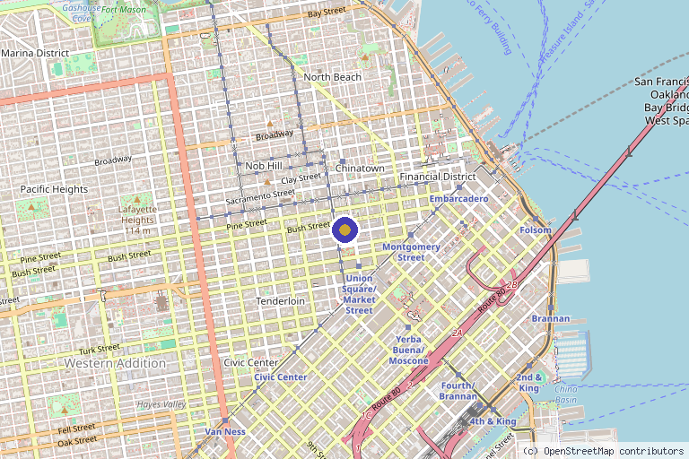 Map showing the location of SFIIRM – Integrative, Alternative & Functional Medicine Doctor in San Francisco in San Francisco, CA