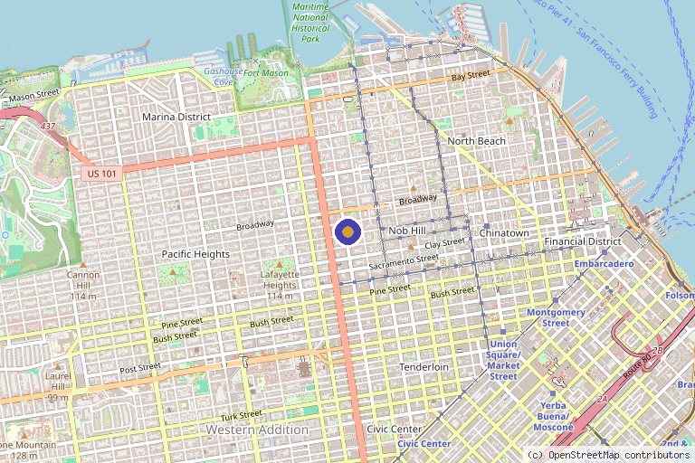 Map showing the location of Medspa of San Francisco in San Francisco, CA