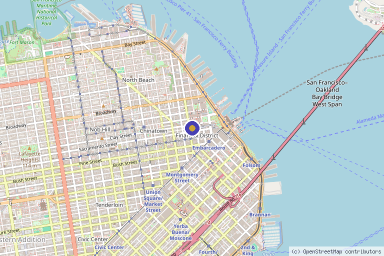 Map showing the location of Prolotherapy SF in San Francisco, CA