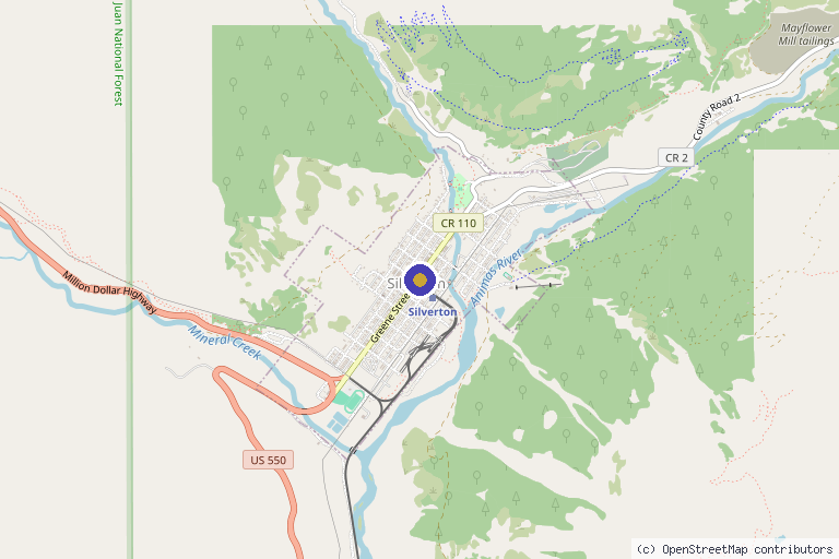 Map showing the location of Silverton Stem Cell Therapy Treatment Clinic in Thornton, CO