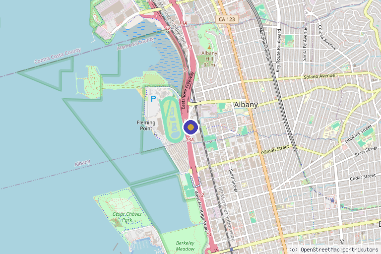 Map showing the location of Innersport in Albany, CA