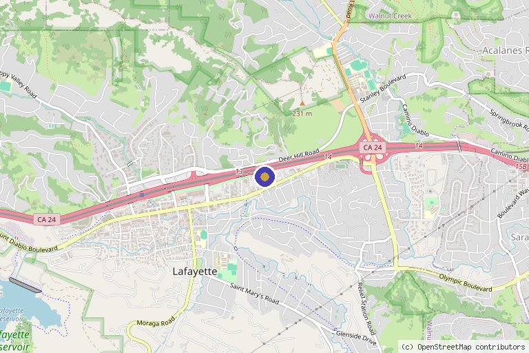 Map showing the location of Potentia Medspa in Lafayette, CA