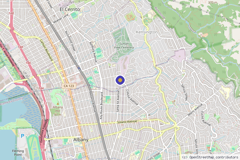 Map showing the location of Nubo Med Spa and Wellness in Berkeley, CA
