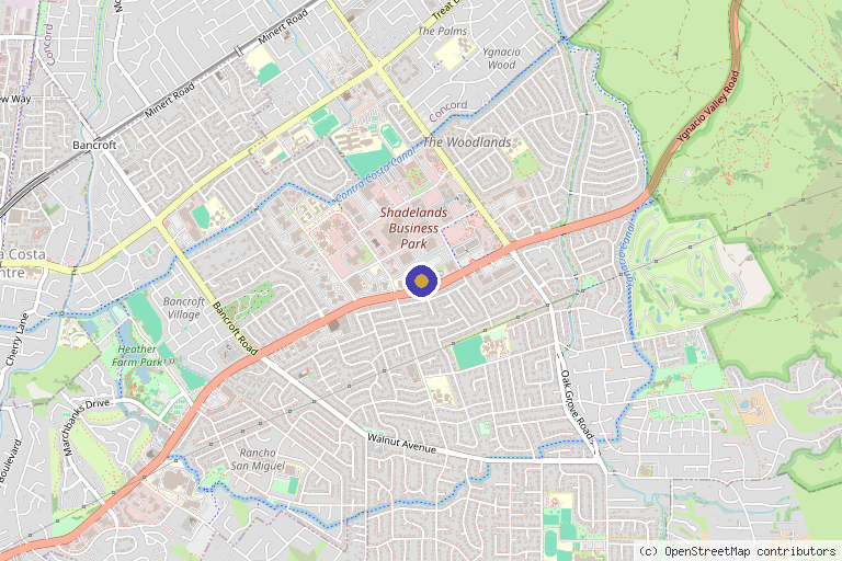 Map showing the location of Allure Rejuvenation, Aesthetics & Wellness in Walnut Creek, CA
