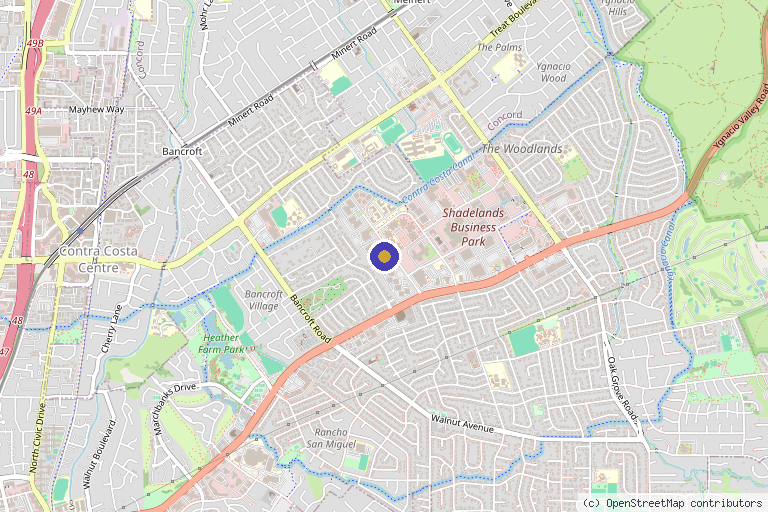 Map showing the location of NeuroBeauty in Walnut Creek, CA