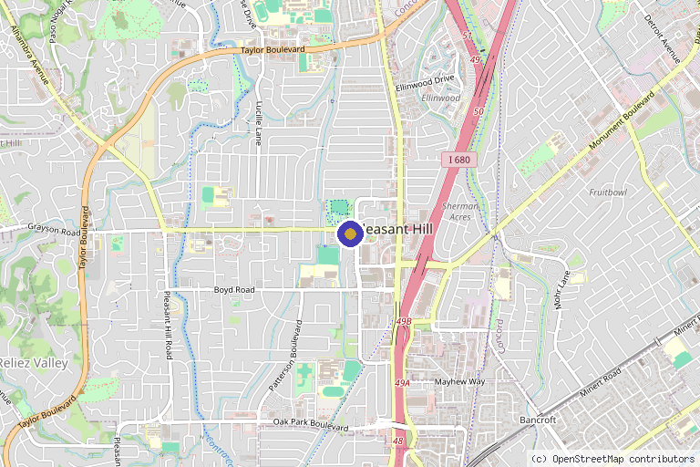 Map showing the location of SkinScience Medical Spa in Pleasant Hill, CA