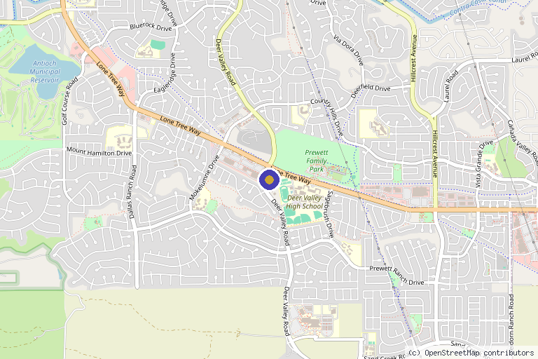 Map showing the location of Angel Face Aesthetics in Antioch, CA