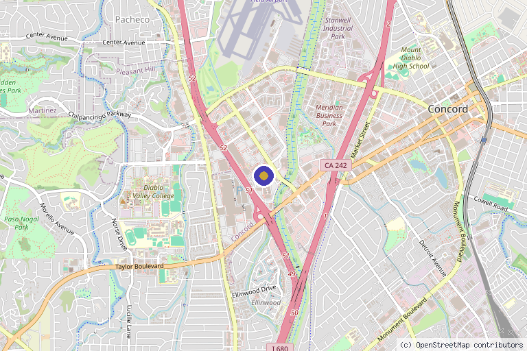 Map showing the location of Evolve from Within Aesthetic Medspa in Concord, CA