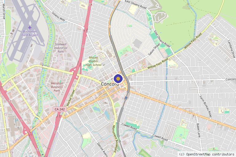 Map showing the location of Abby Skin Clinic & FFMS Medspa in Concord, CA