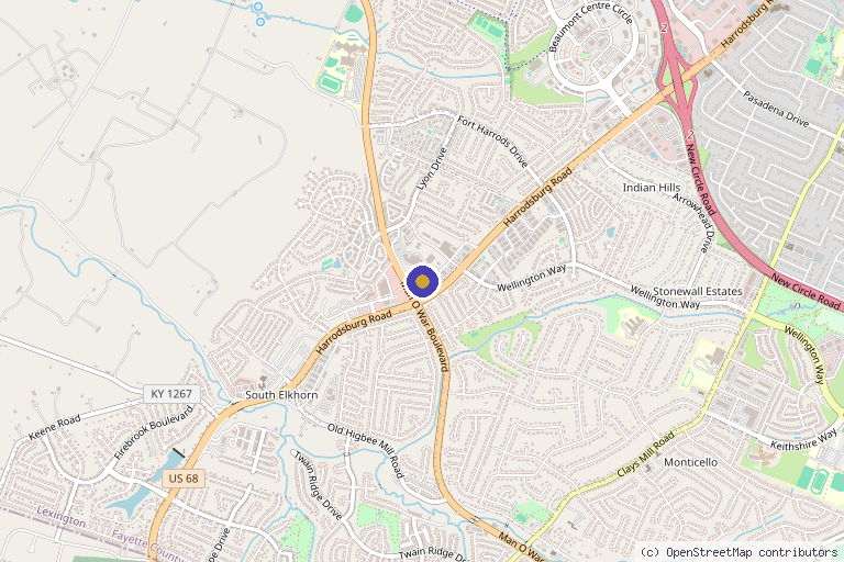 Map showing the location of Restore 35 Regenerative Medicine Center Lexington KY in Lexington, KY