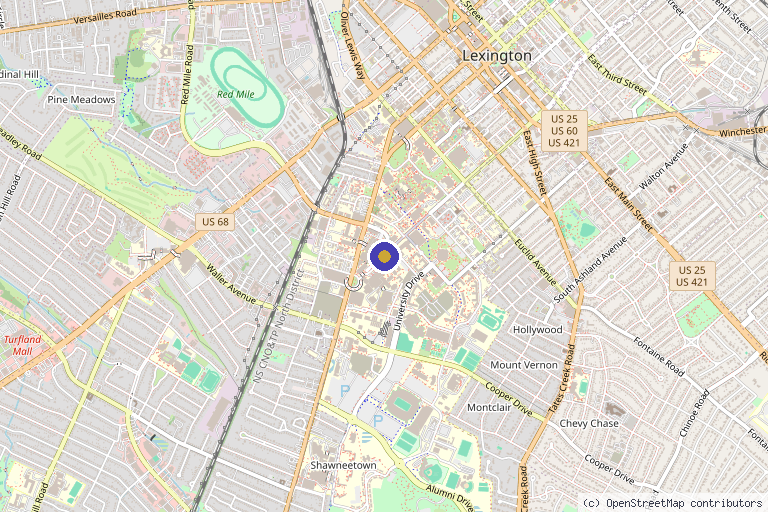 Map showing the location of Reinhold Munker, MD in Lexington, KY