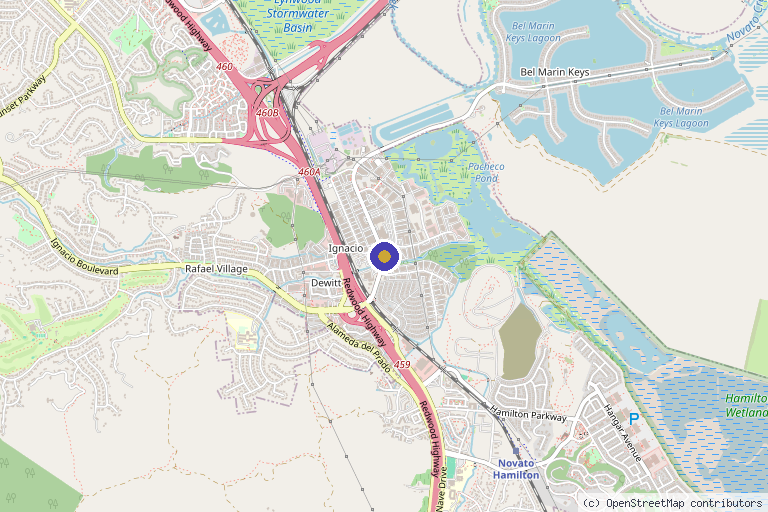 Map showing the location of Gloria Tucker, M.D. in Vallejo, CA