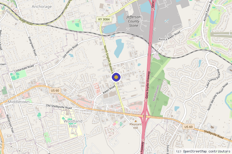 Map showing the location of Renew Innovative Health & Wellness in Louisville, KY
