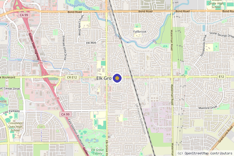 Map showing the location of Rejuvenation Aesthetic Medicine in Elk Grove, CA