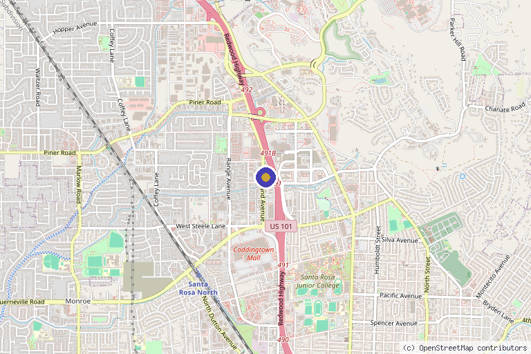 Map showing the location of Morpheus Medical Aesthetics in Santa Rosa, CA