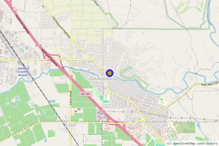Map showing the location of Renew Science in Santa Rosa, CA