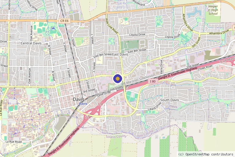Map showing the location of EicOsis in Davis, CA