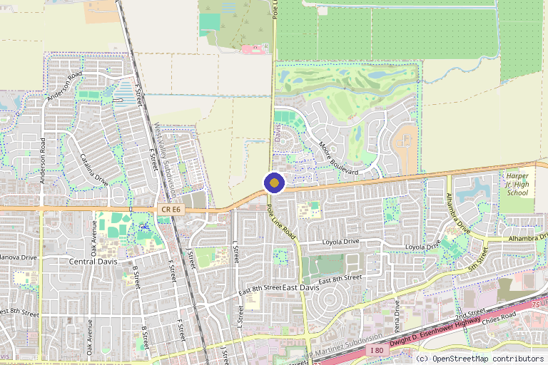 Map showing the location of A Plus Image in Davis, CA