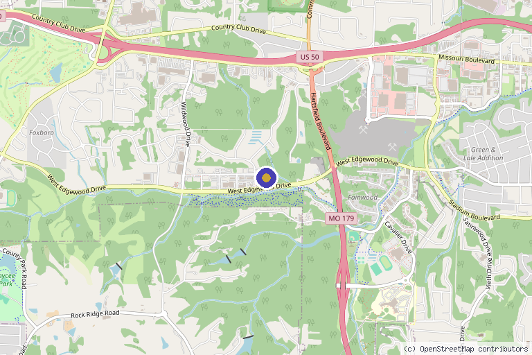 Map showing the location of HY Anti-Aging LLC in Jefferson City, MO