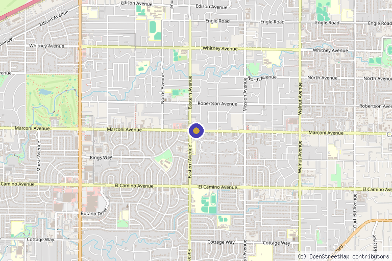 Map showing the location of STEMGENIX in Sacramento, CA
