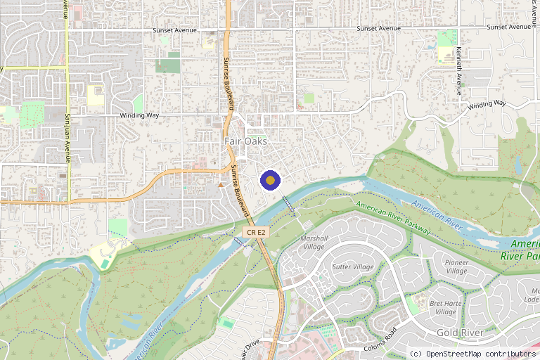Map showing the location of Nervana Stem Cell Centers in Sacramento, CA