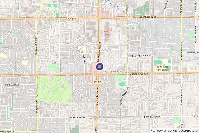 Map showing the location of Sacramento Natural Dentistry - Citrus Heights in Citrus Heights, CA