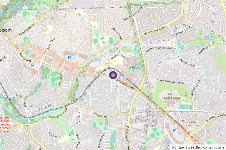 Map showing the location of Cascade Medical Wellness & Aesthetics in Folsom, CA