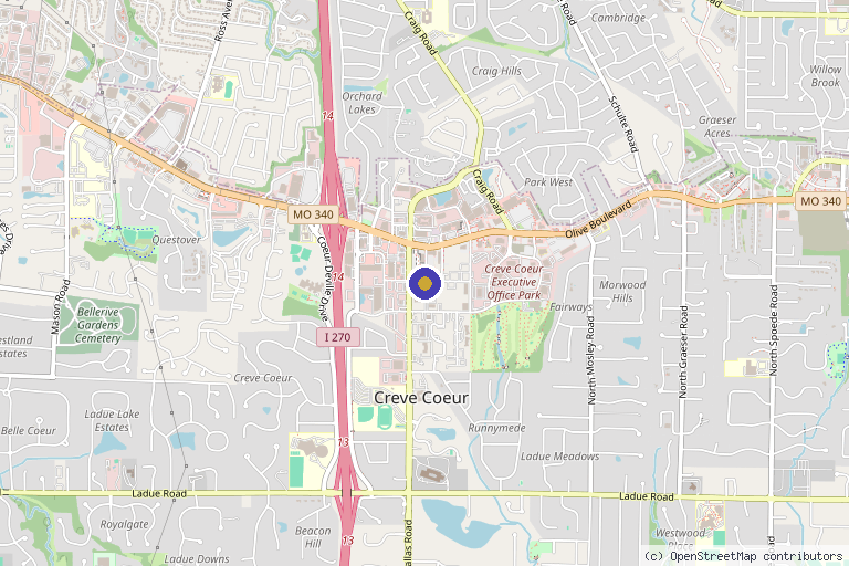 Map showing the location of 4Ever Young STL Medspa in St. Louis, MO