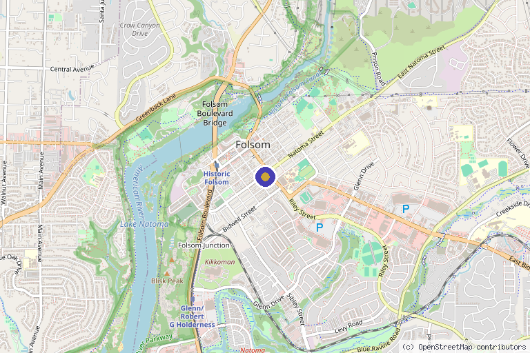 Map showing the location of Hyperbaric Healings in Folsom, CA