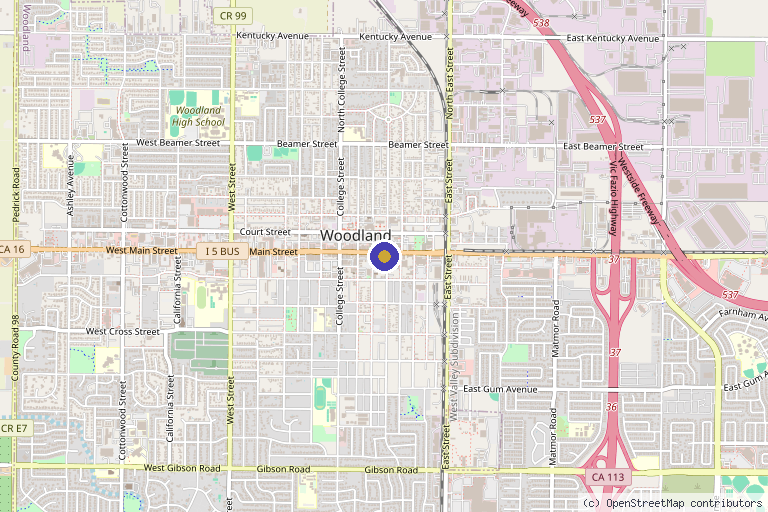 Map showing the location of Renew Wellness Medspa in Woodland, CA