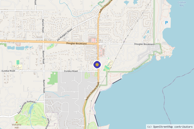 Map showing the location of Hair Restoration & Aesthetics of Granite Bay in Granite Bay, CA