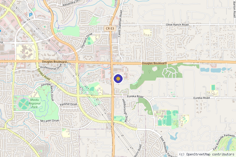Map showing the location of Viona Medical Spa in Roseville, CA