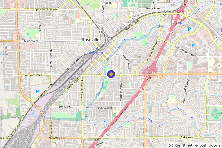 Map showing the location of Wellness&Longevity in Roseville, CA