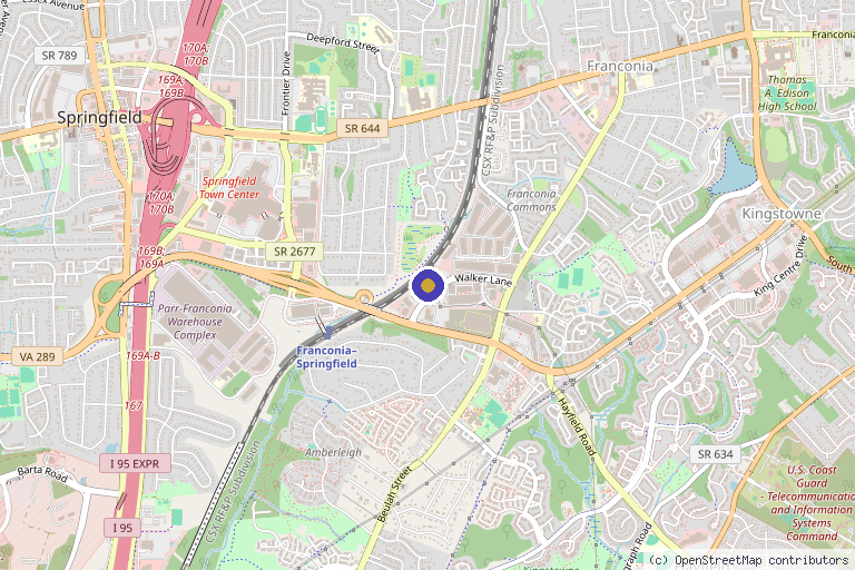 Map showing the location of Optimum Health in Alexandria, VA