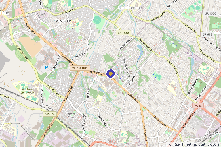 Map showing the location of Vitality Integrative Medicine in Manassas, VA