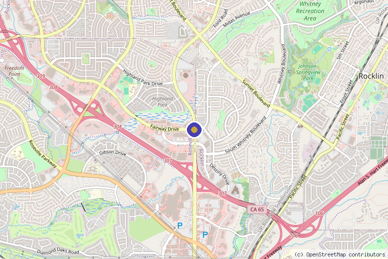 Map showing the location of Peepem Plasma Fibroblast in Roseville, CA