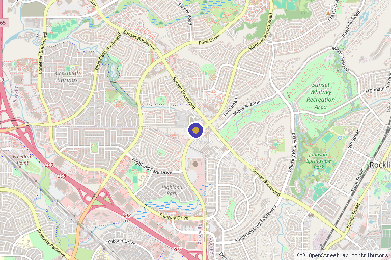 Map showing the location of Prescription Beauty in Rocklin, CA