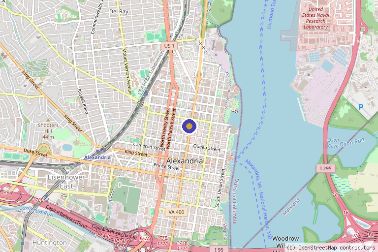 Map showing the location of Posh Med Spa in Alexandria, VA