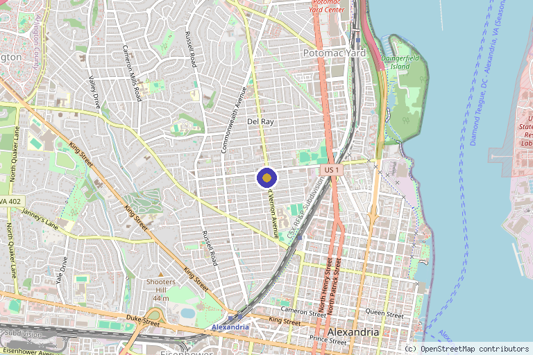 Map showing the location of SomaSou MedSpa in Alexandria, VA