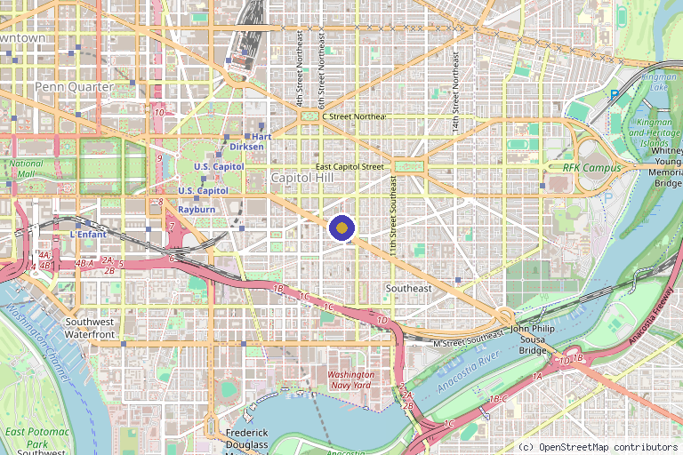 Map showing the location of Custom Beauty Med Studio in Washington, DC