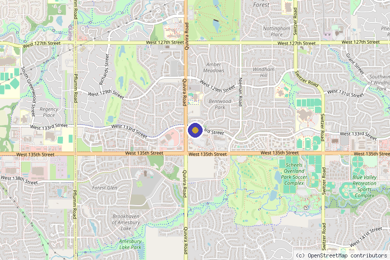 Map showing the location of ElevateRX in Overland Park, KS