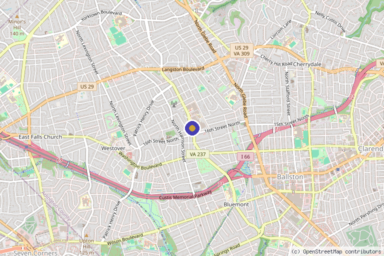 Map showing the location of Interventional Pain and Regenerative Medicine Specialists in Alexandria, VA
