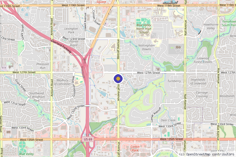 Map showing the location of Stem.Doctor Regenerative Medicine in Overland Park, KS