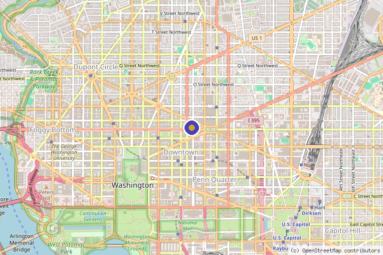 Map showing the location of ProMD Health Washington DC in Washington, DC