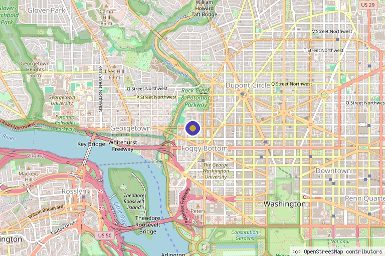 Map showing the location of Regenerative Medicine in Washington, DC