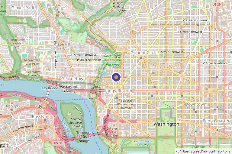 Map showing the location of The Institutes of Multidimensional Medicine PLLC in Washington, DC