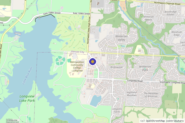 Map showing the location of Accurso Aesthetics in Lee's Summit, MO